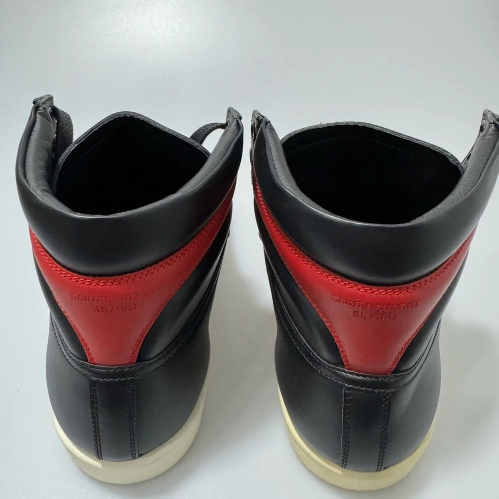 Saint Laurent Sl01 High Top Sneakers Black Red 
Men’s EU 40/US 7 - Picture 5 of 8